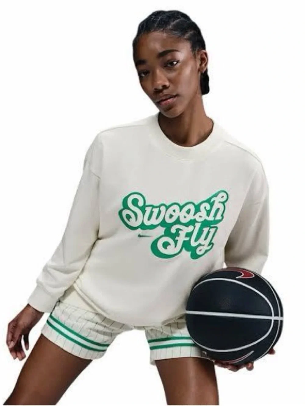 NIKE Women's Swoosh Fly Dri-Fit Oversized French Terry Basketball Sweatshirt